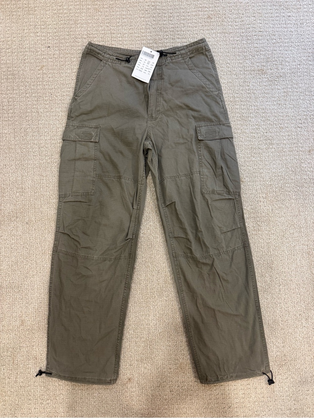 Brand New- Brandy Melville Jemma Cargo Pants- olive